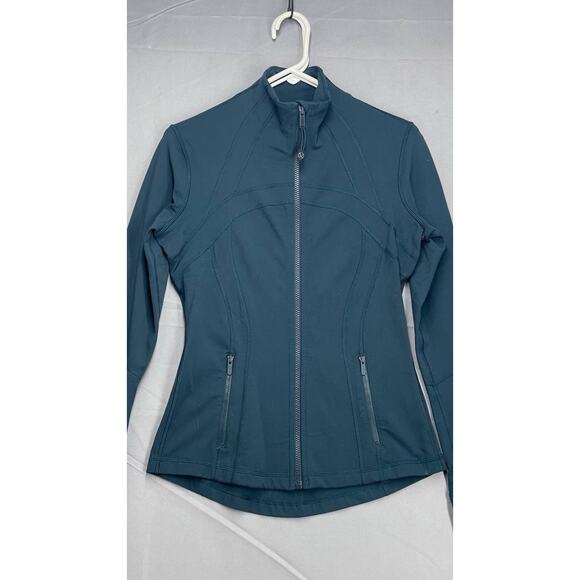 Women Lululemon Define Jacket Mesh Vent Luon Blue Borealis Sz 8 Athleisure - Picture 7 of 10